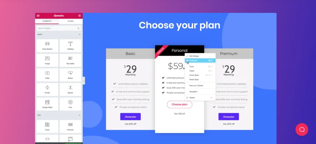 elementor wordpress page builder 