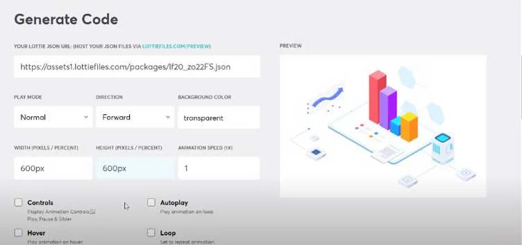 lottie animation generate code