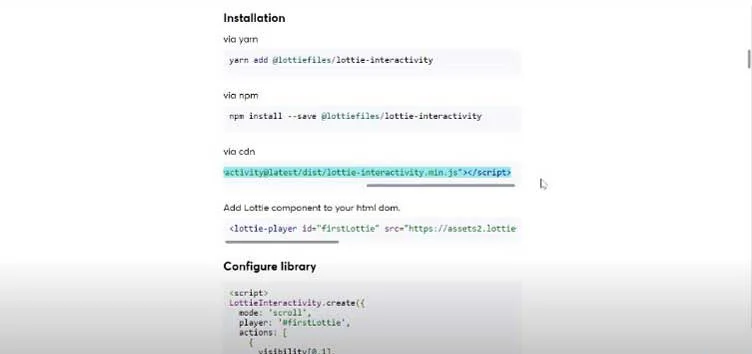 Lottie interactivity library
