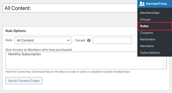 WordPress Membership plugin