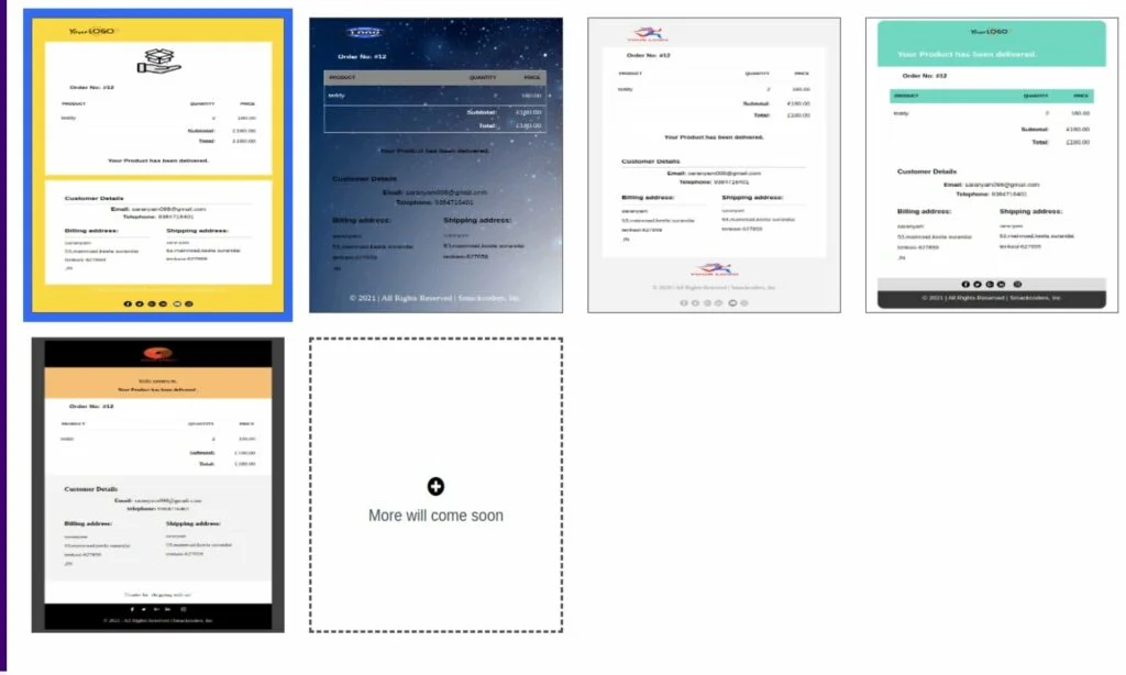 Visual Email Designer for WooCommerce by Smackcoders