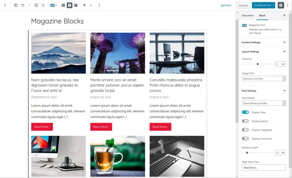 Magazine Blocks by ThemeZee plugin