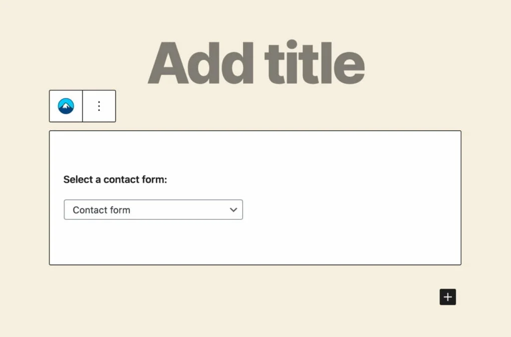 contact form selector block