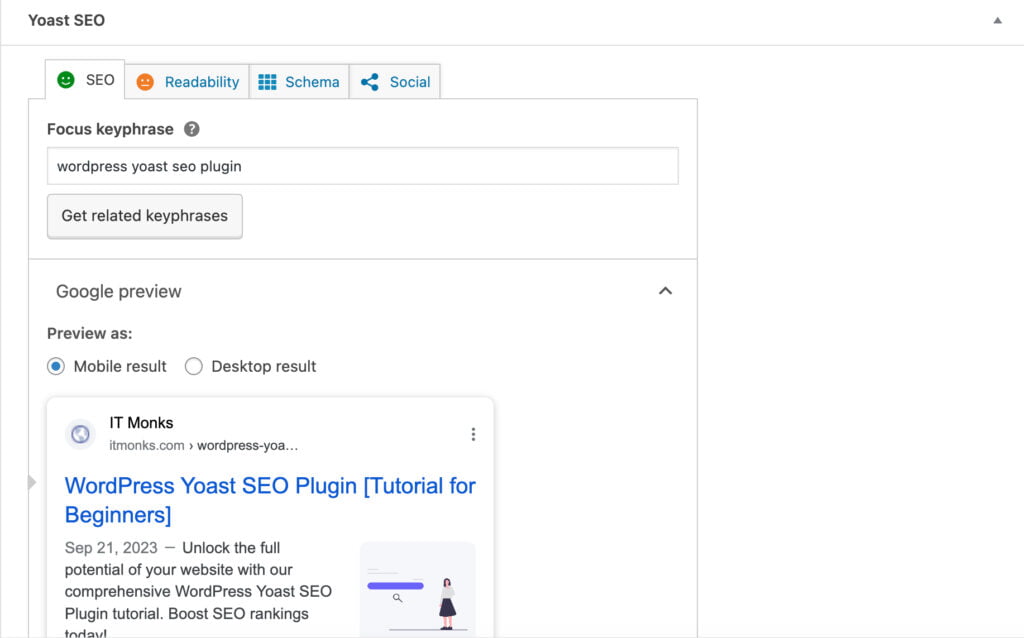 On-Page Yoast SEO