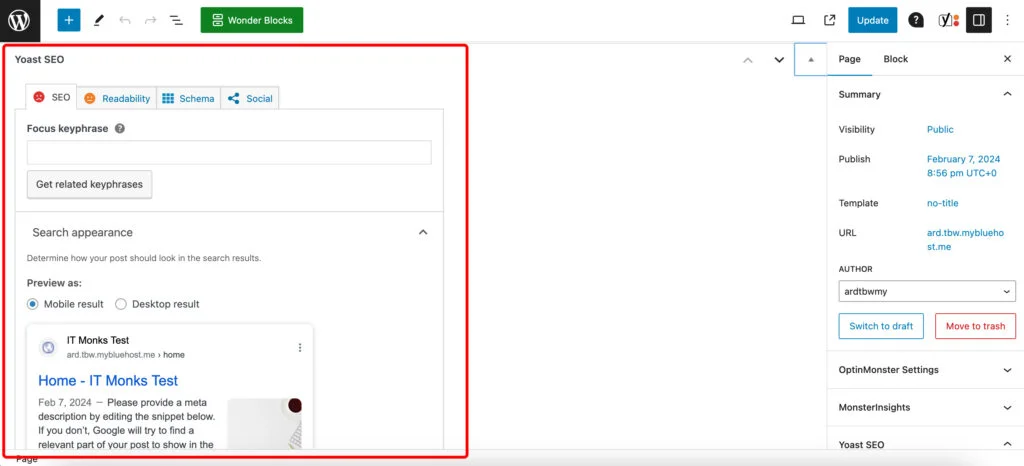 seo for wordpress website