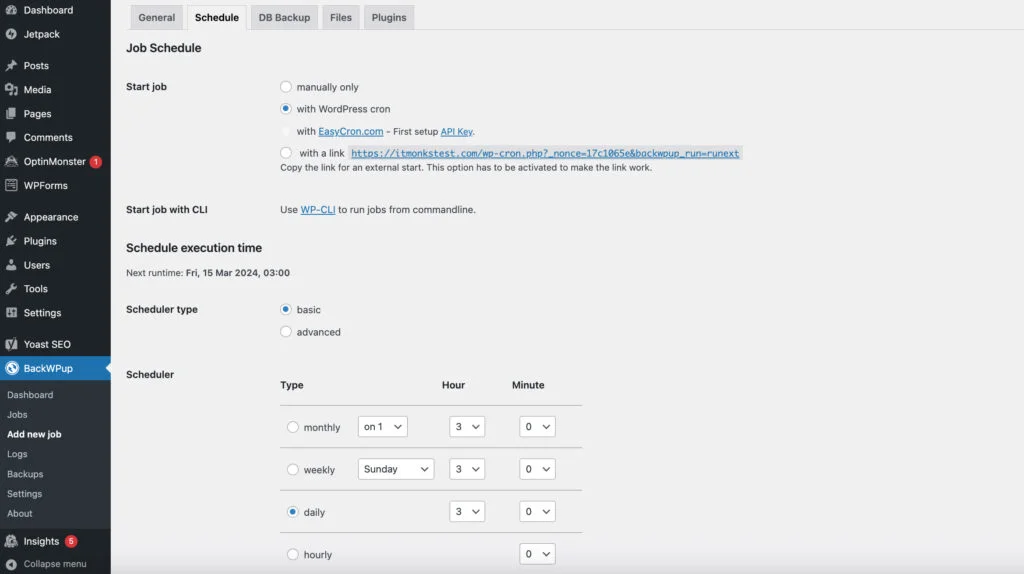 backup your wordpress