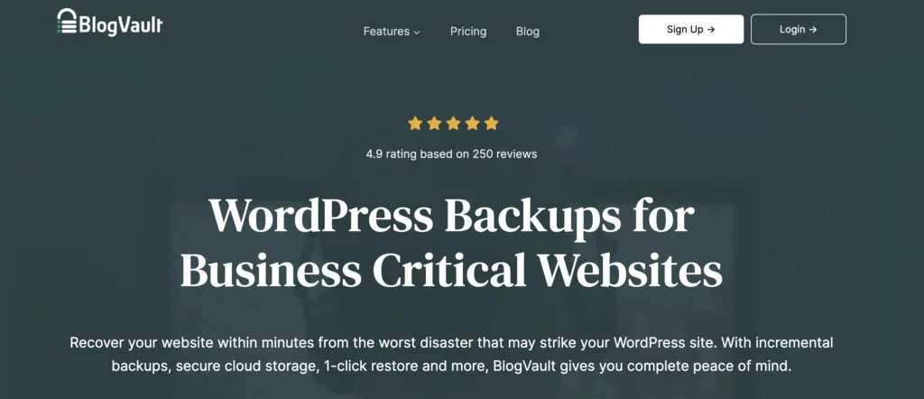 WordPress backup plugin