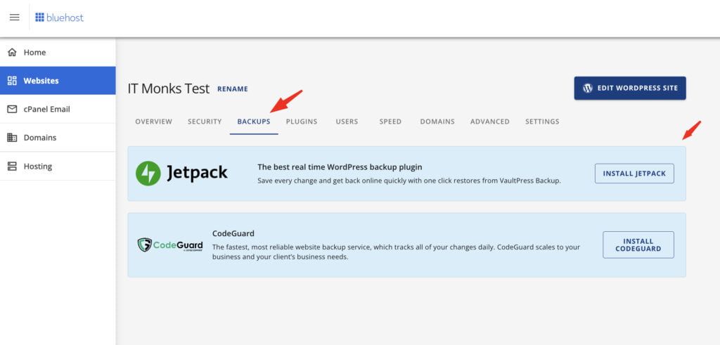 Automatic WordPress backup