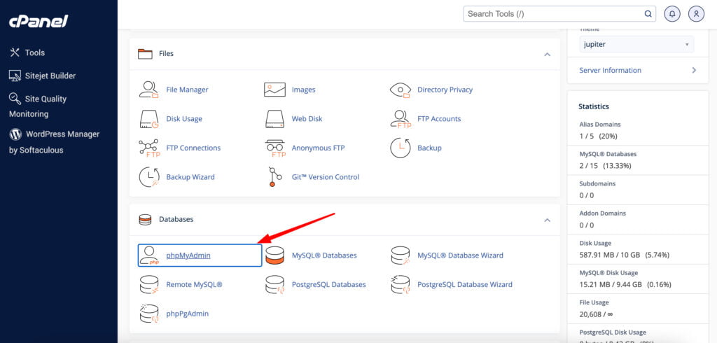 wordpress db backup
