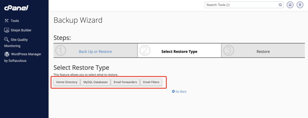 restore wp backup