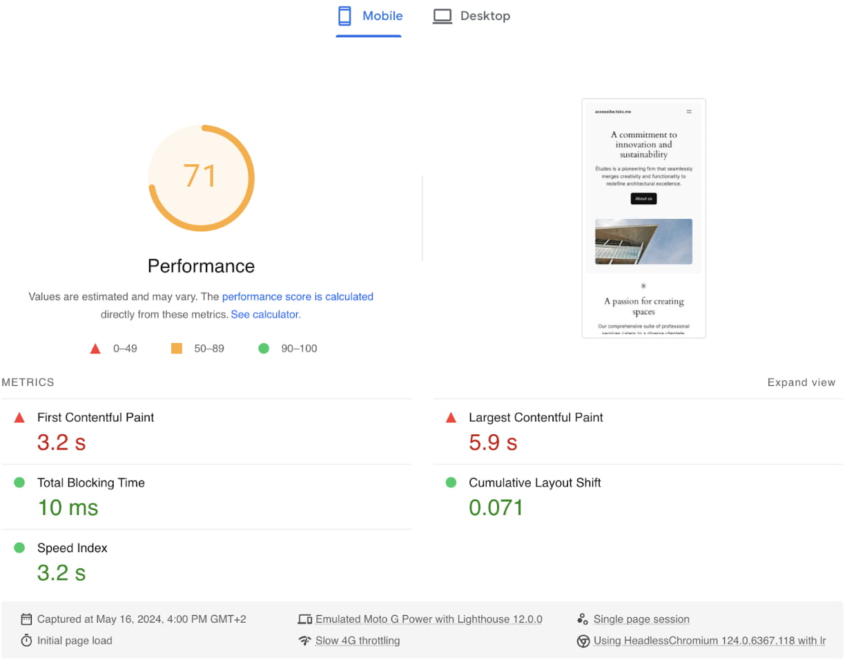 accessiBe-pagespeed-without-script