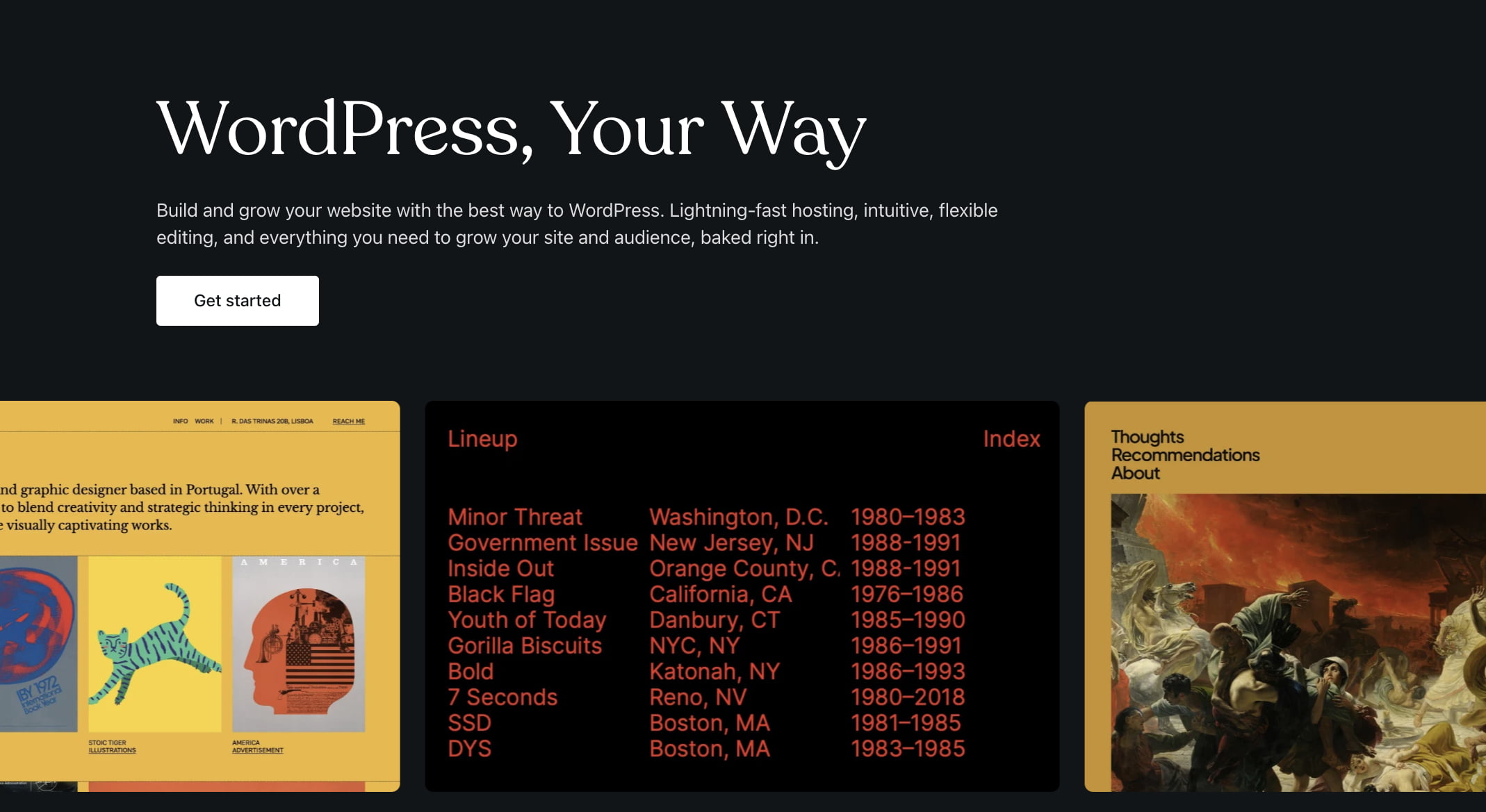 wordpress and squarespace