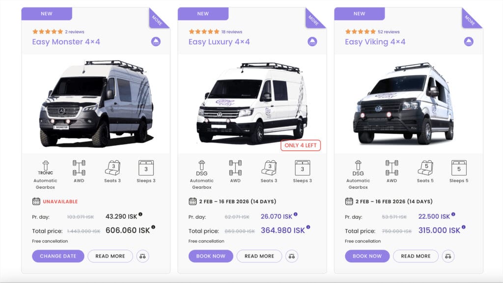 CampEasy new website design