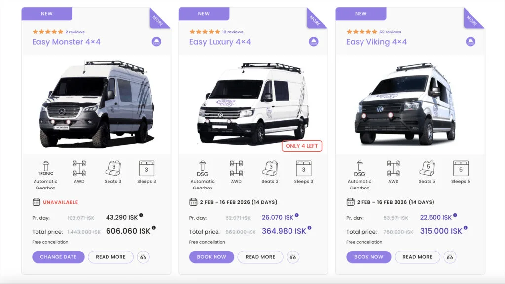CampEasy new website design