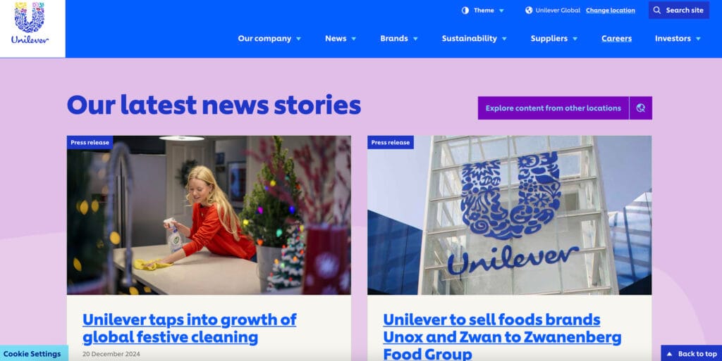 business website example