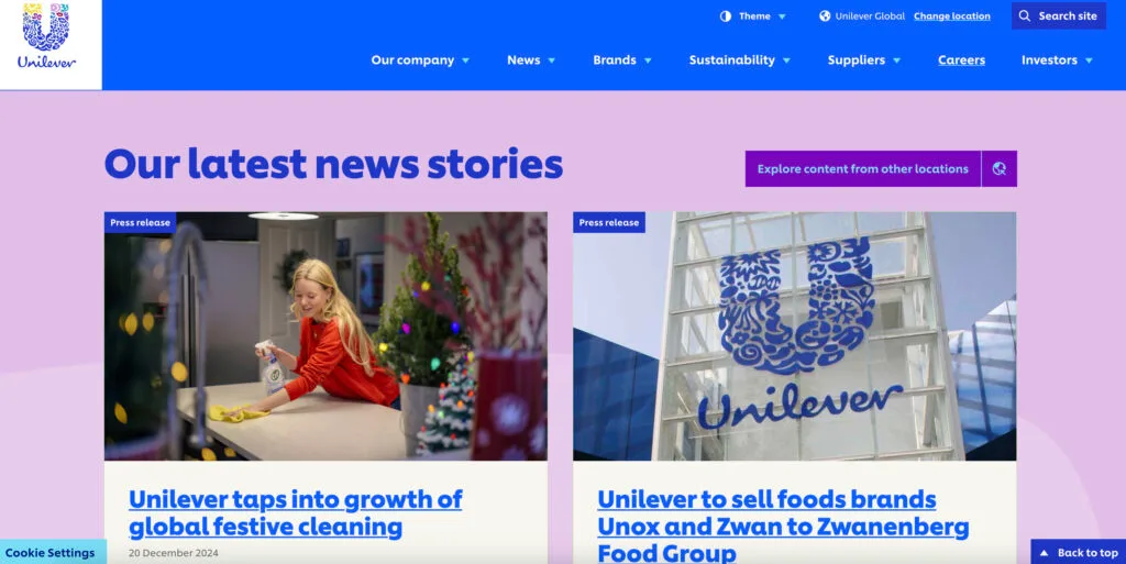 business website example