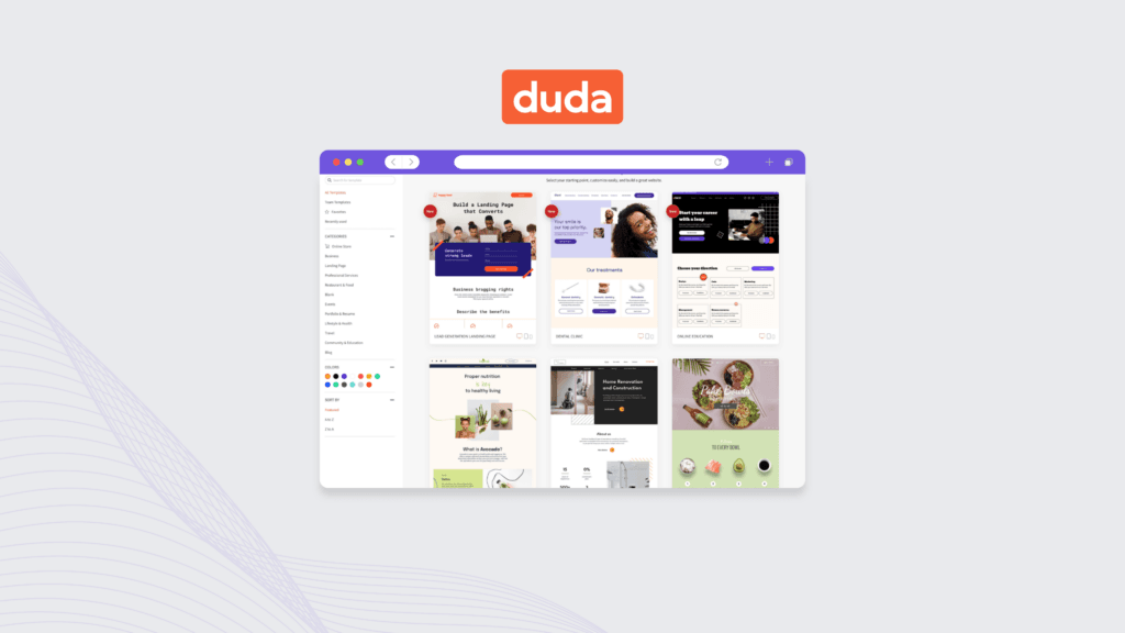 Duda SaaS website builder