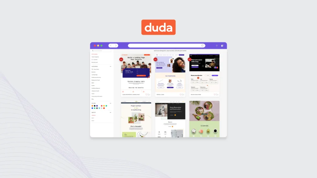 Duda SaaS website builder