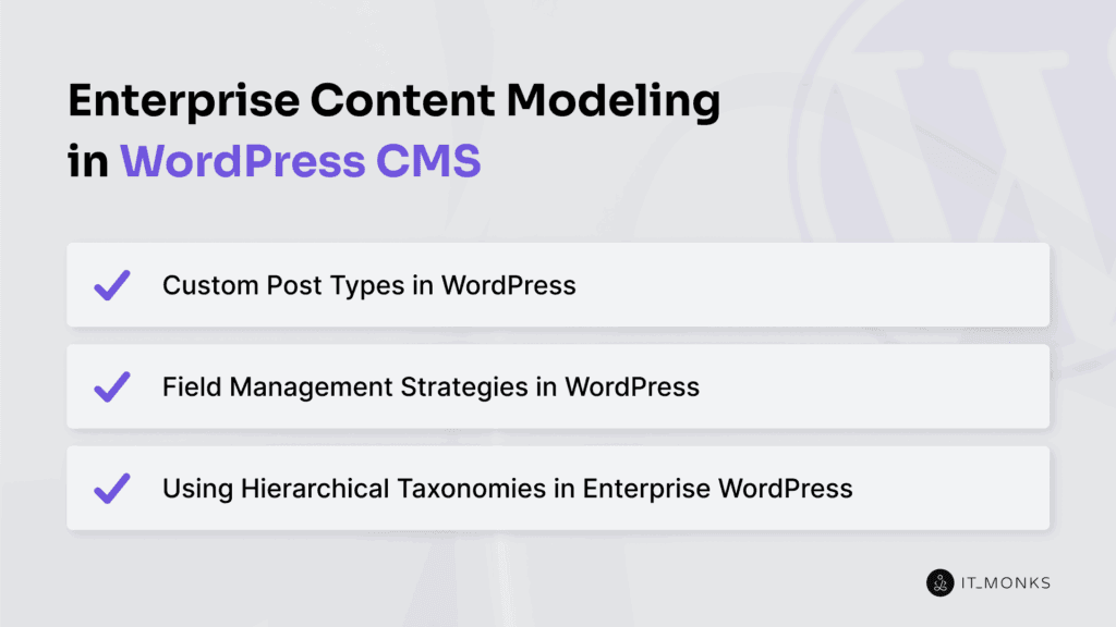 Enterprise Content Modeling in WordPress CMS