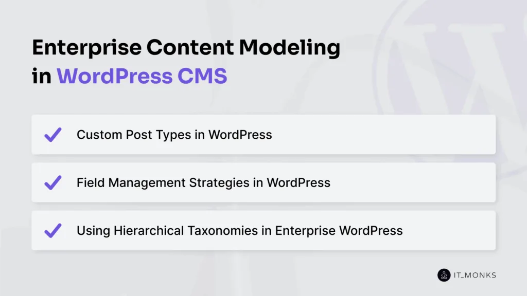 Enterprise Content Modeling in WordPress CMS