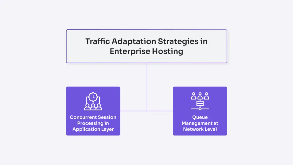 Traffic adaptation strategies in enterprise hosting