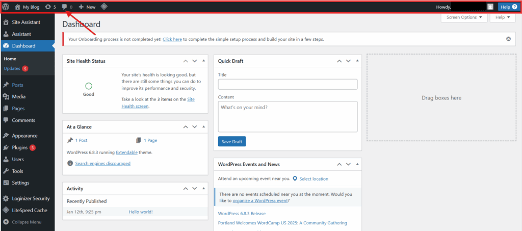 Comment moderation shortcut
