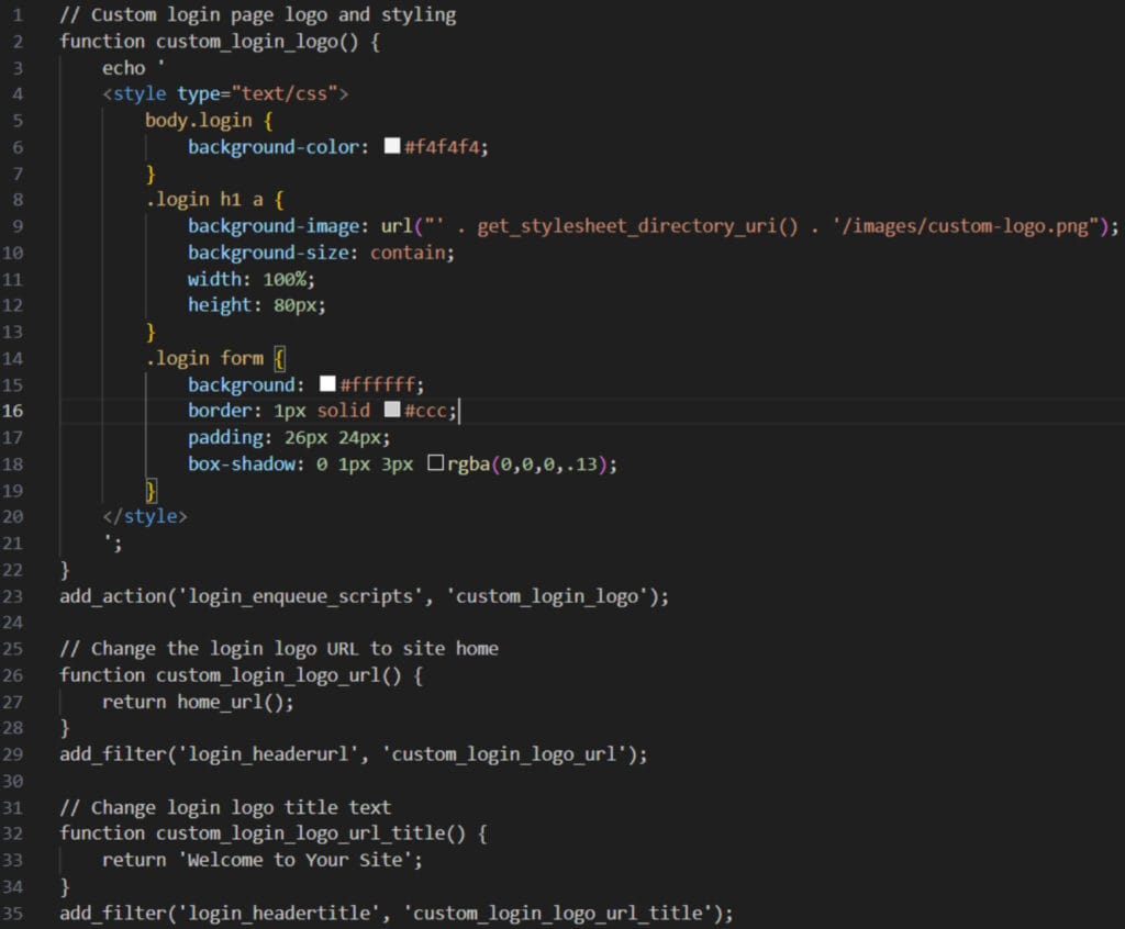 Create a Custom Login Page