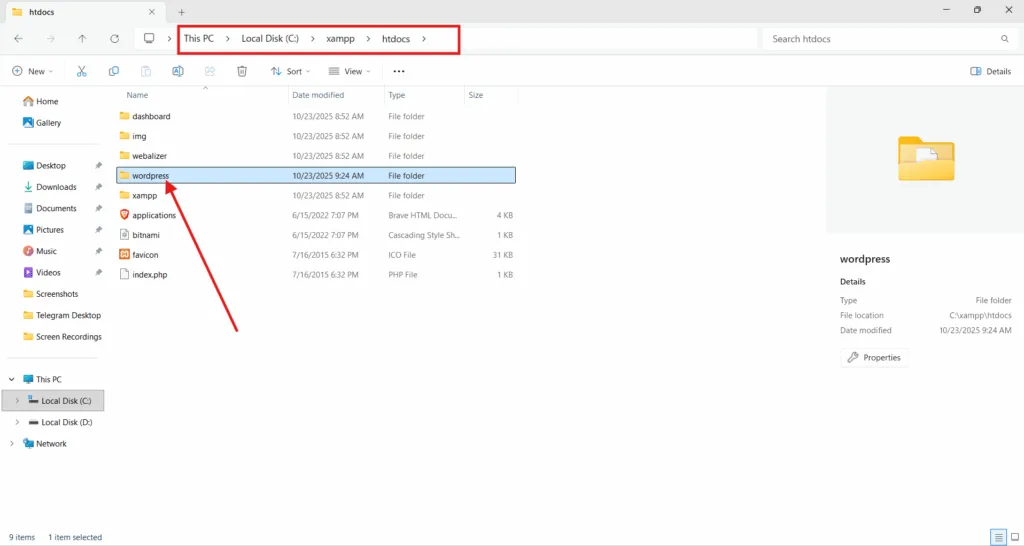 Put WordPress Files in the Web Root