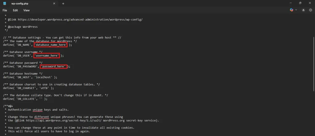 WP.config