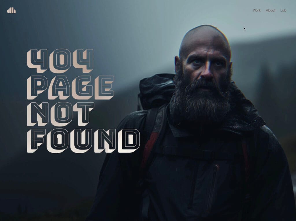 404 Page with WebGL Mouse Flow from Dave Holloway