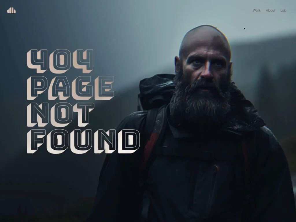 404 Page with WebGL Mouse Flow from Dave Holloway