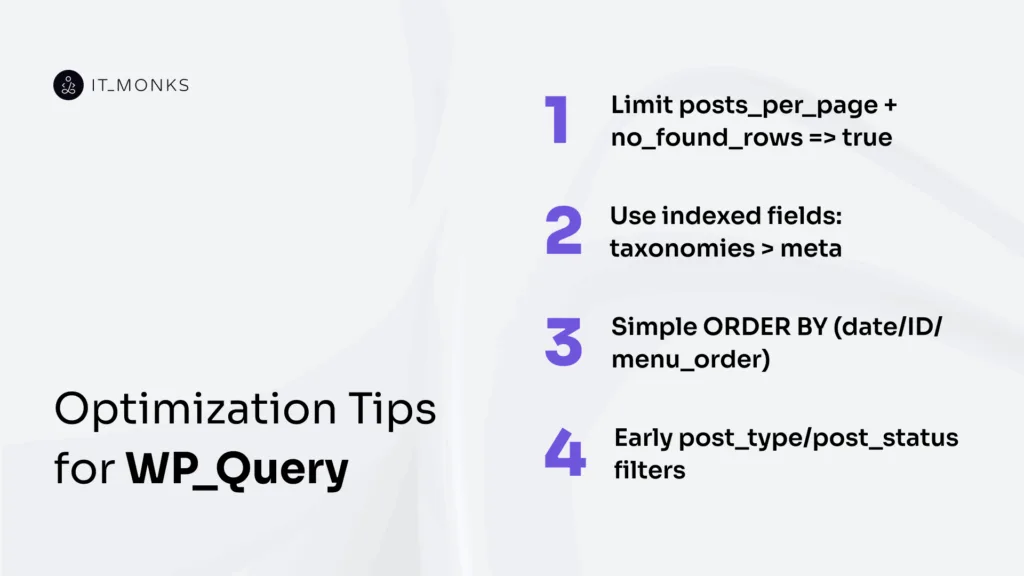 Optimization Tips for WP_Query