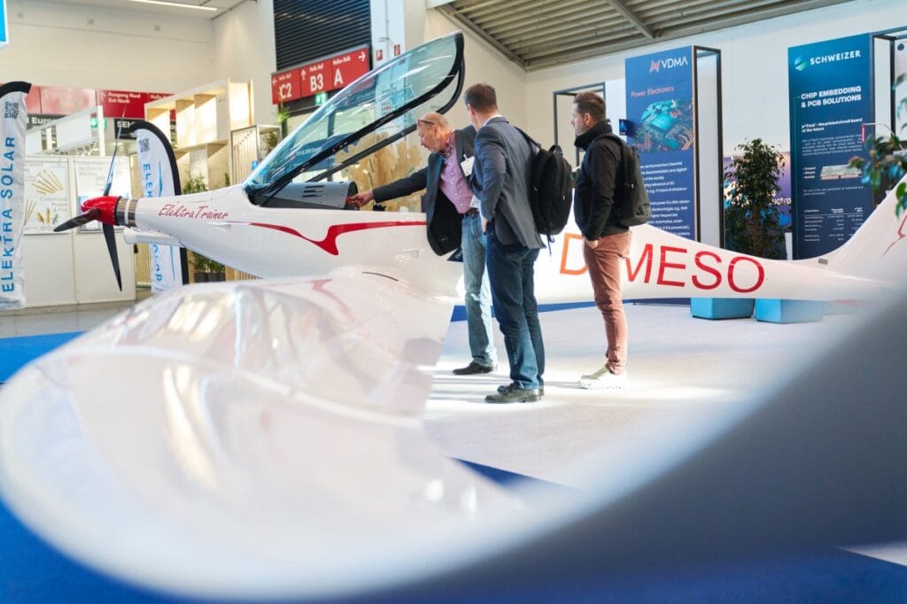 Productronica 2025 plane at booth