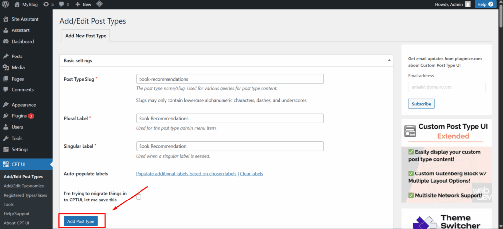 Register the post type