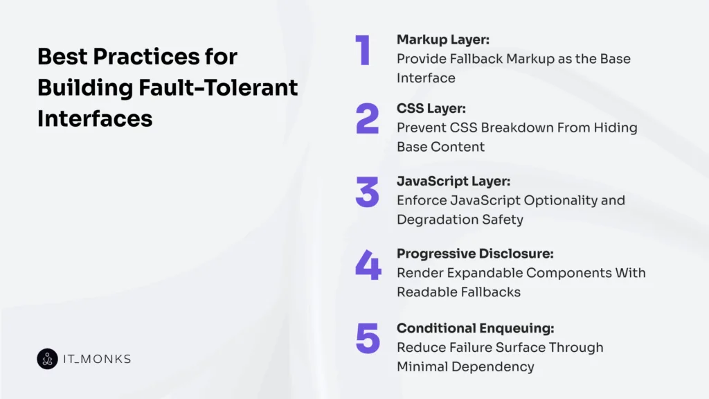 Best practices for building fault-tolerant interfaces