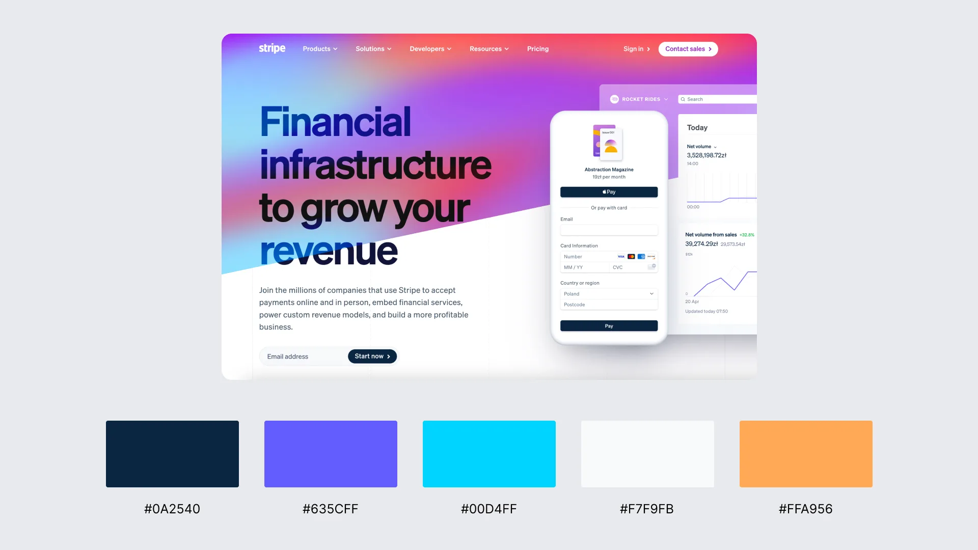 Split-Complementary Cyan, Blue-Violet & Orange (stripe.com)