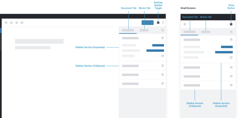 Settings Sidebar and Block Configuration