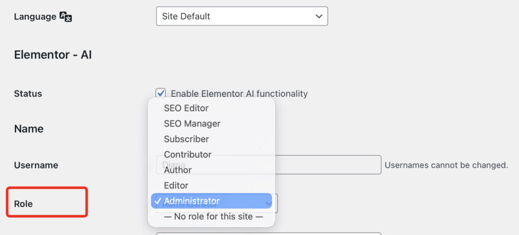 how to change user roles in WordPress