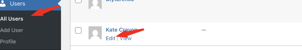 how to edit user profiles in WordPress