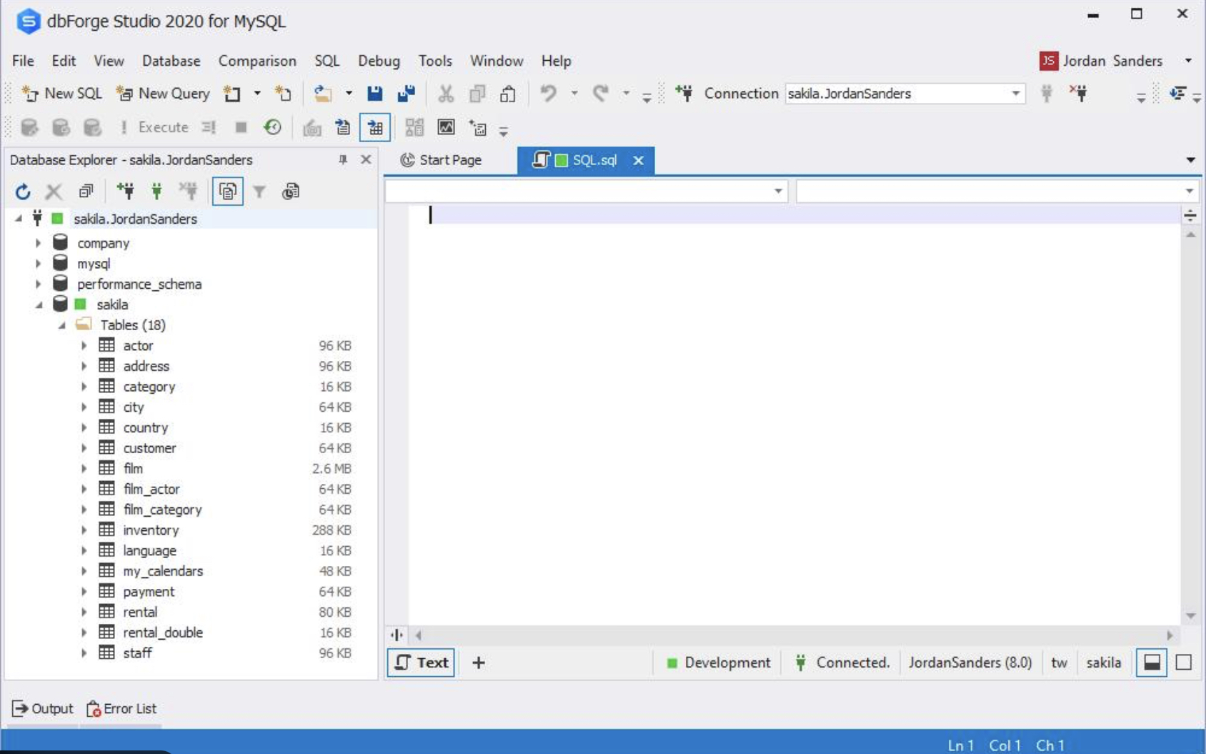 dbForge-Studio-database-list-in-the-navigation-pane