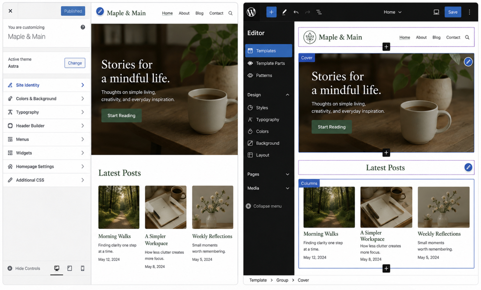 theme-customization-in WordPress