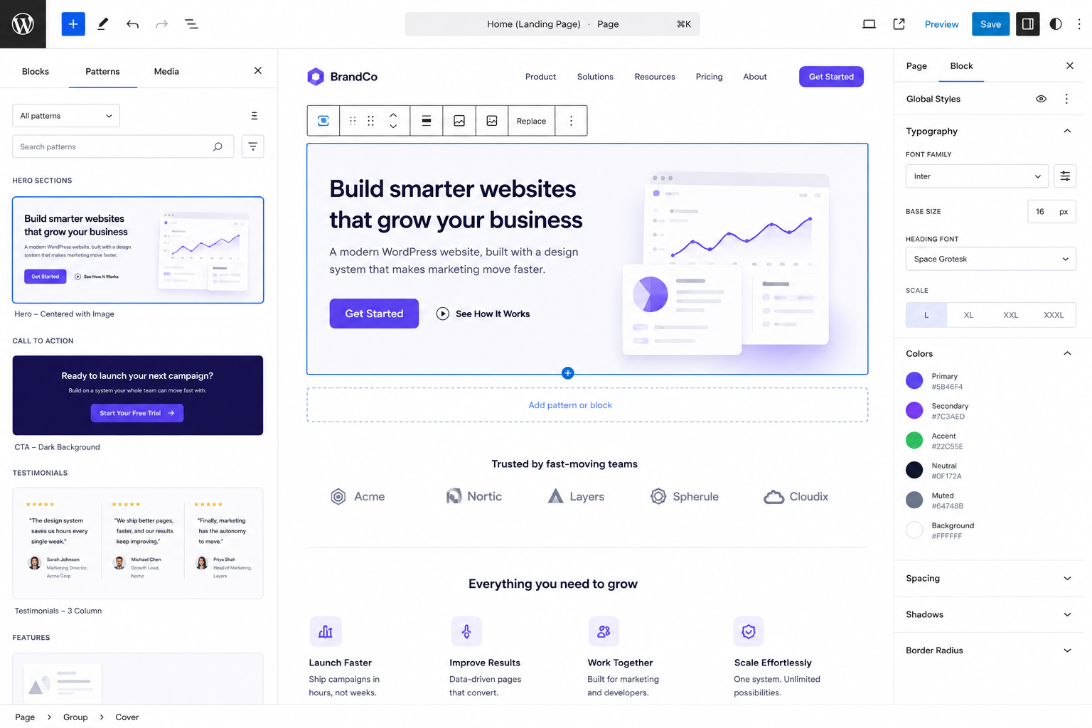Gutenberg block editor
