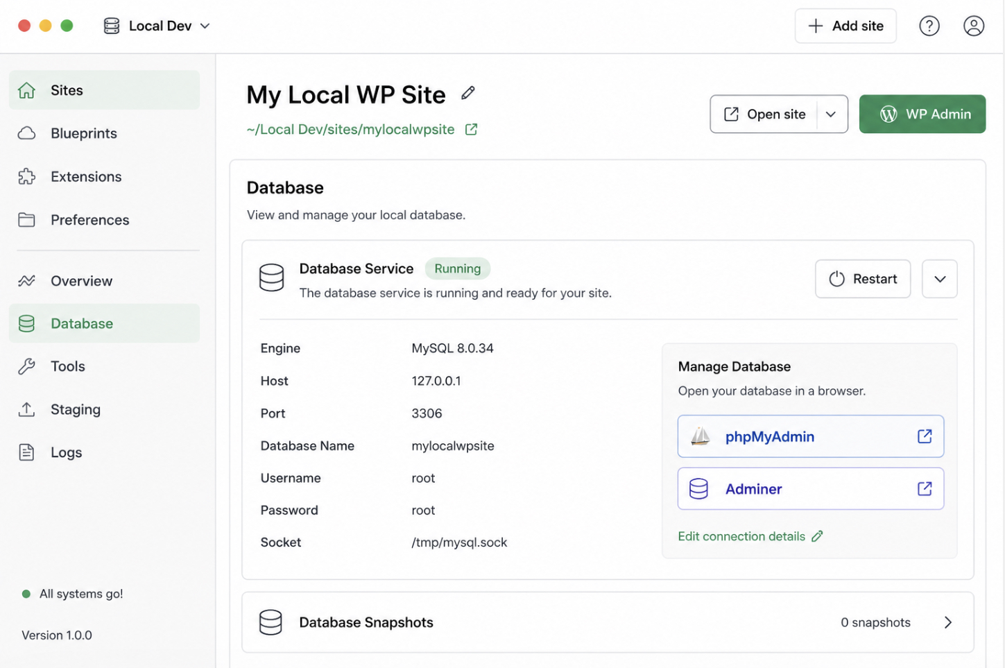 local WordPress dev environment