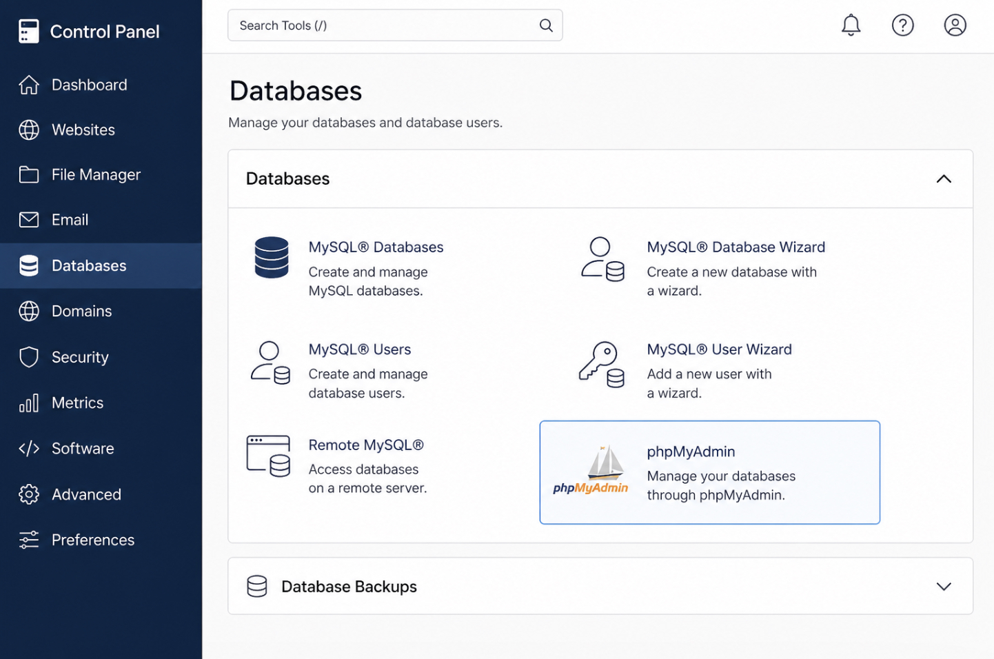 managed-WordPress dashboard