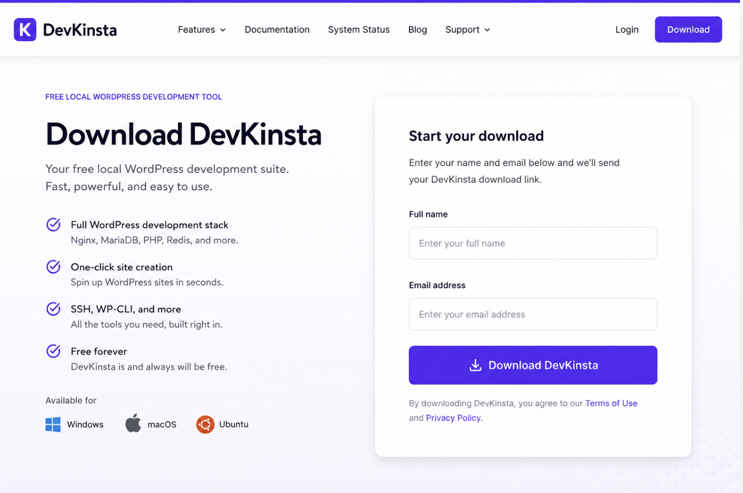 DevKinsta Download
