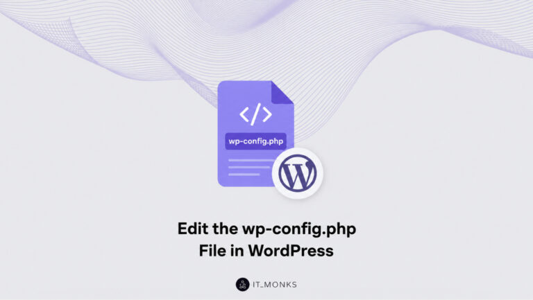 Edit the wp-config.php