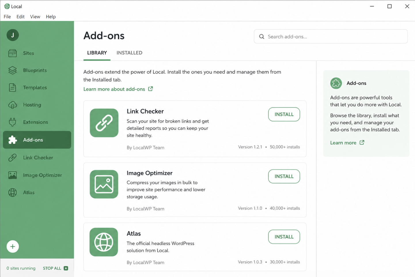 How to Install Local Add-ons