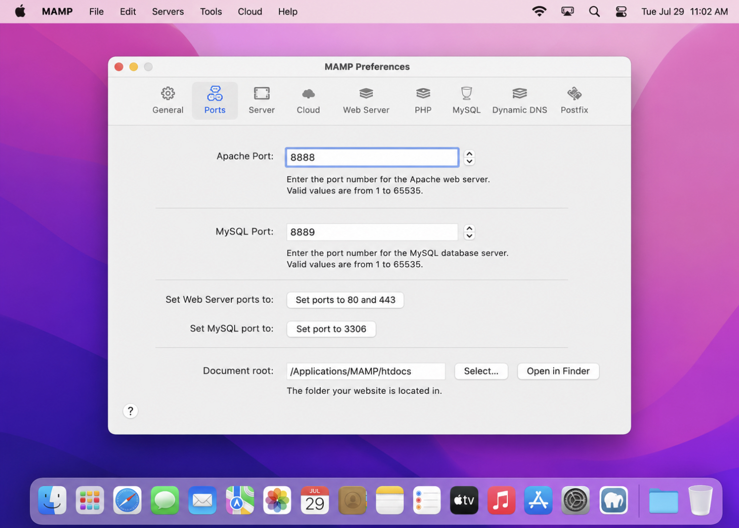 MAMP Route on a Mac