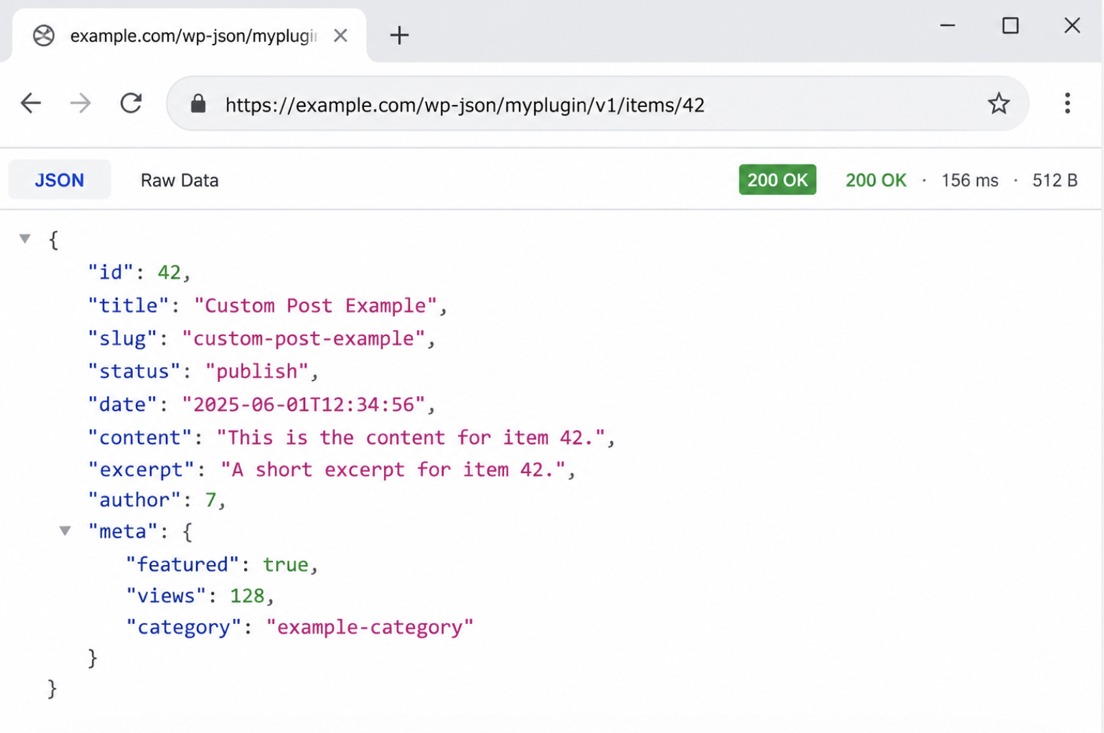 A Browser Call to the Custom Endpoint
