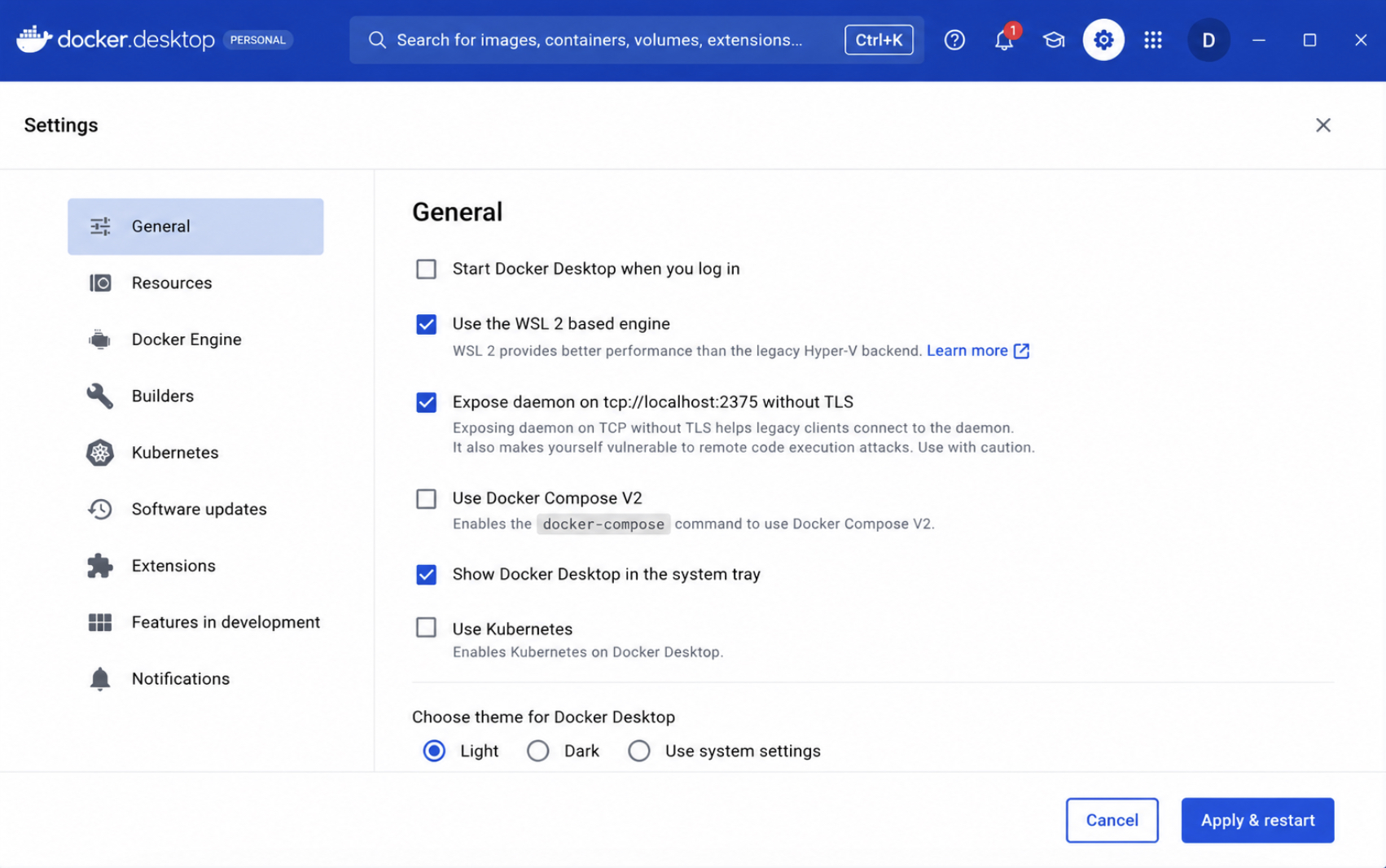 Install Docker Desktop on Windows